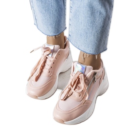 Zapatillas Stacey rosas con cuña