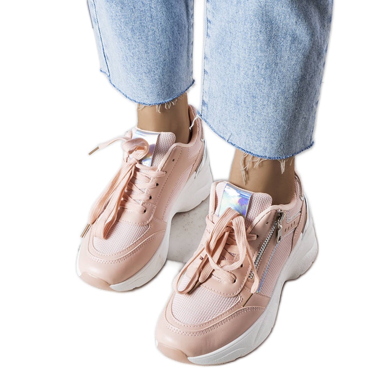 Zapatillas Stacey rosas con cuña rosado Zapatillas Stacey rosas con cuña rosado