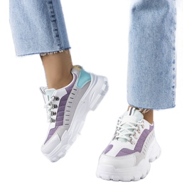 Chunky sneakers grises de mujer blanco