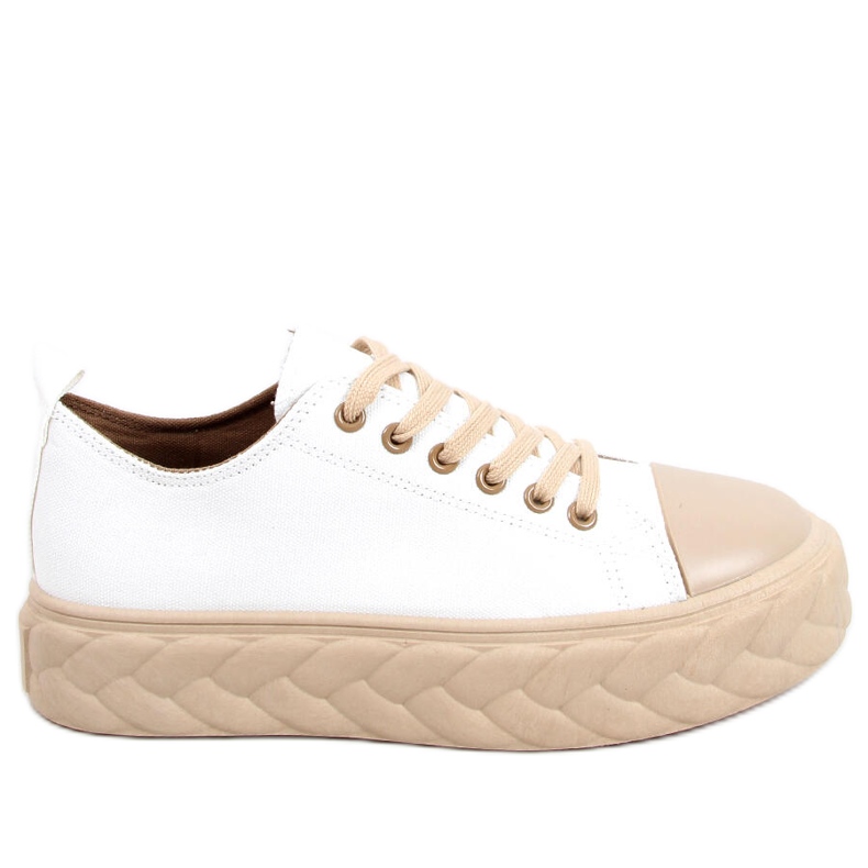 BM Zapatillas mujer Winnie BLANCO / BEIGE