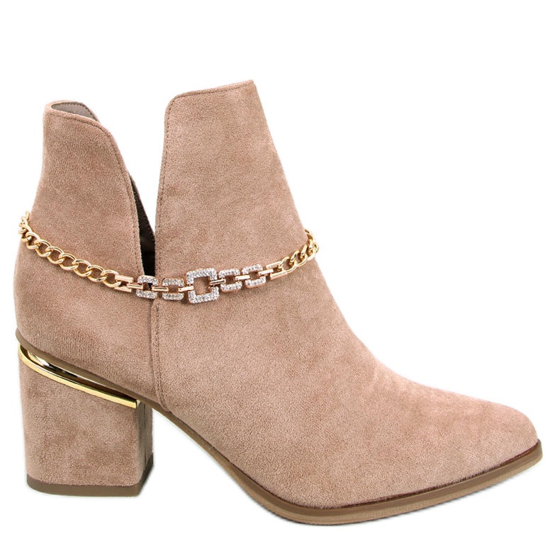 BM Botines tacón Virginia Khaki primavera beige