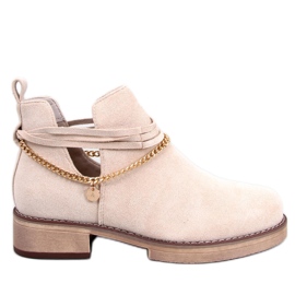 BM Botines primavera con aberturas Sienna Beige