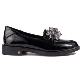 W. Potocki Zapatos mujer lacados con adorno Potocki negro
