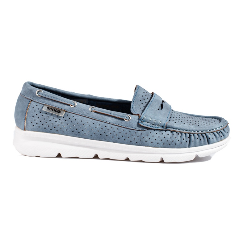 Mocasines de mujer Shelovet calados azul