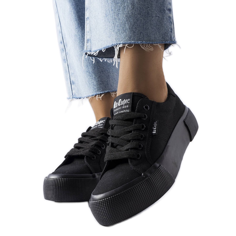Lee Cooper LCW-22-31-0885L zapatillas negras negro