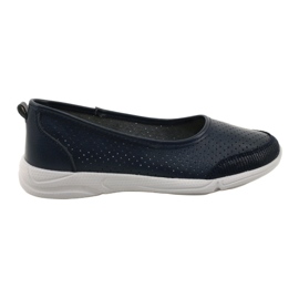 Bailarinas de piel calada Evento-Jezzi 21PB32-3621 Navy azul
