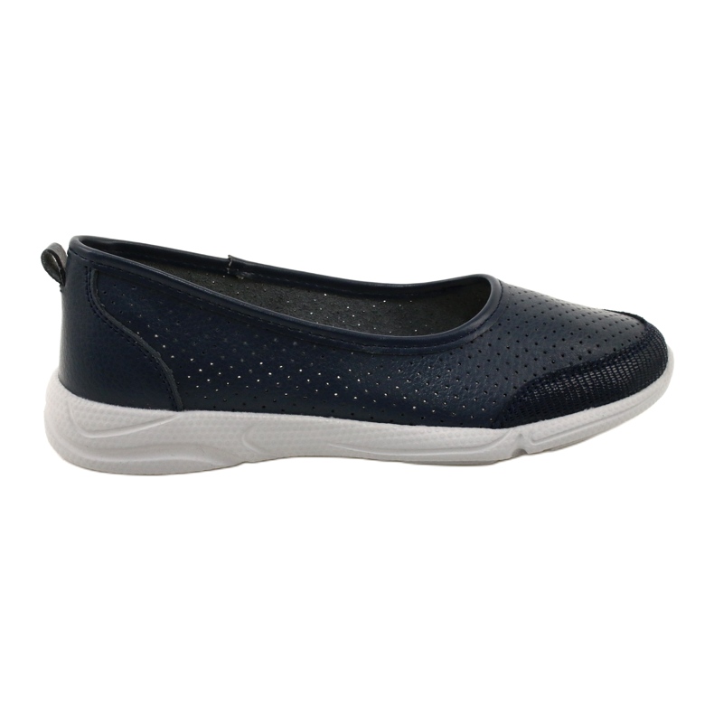 Bailarinas de piel calada Evento-Jezzi 21PB32-3621 Navy azul