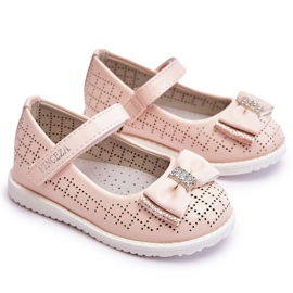 Vinceza Bailarinas Infantiles Lazo Velcro Rosa Halle rosado
