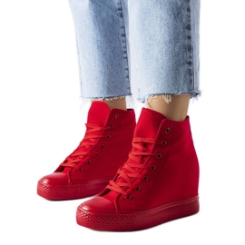 BM Zapatillas rojas con cuña de Groussay rojo
