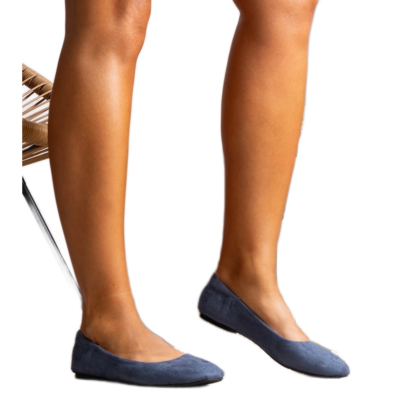 Bailarinas en gamuza ecológica azul marino de Jules