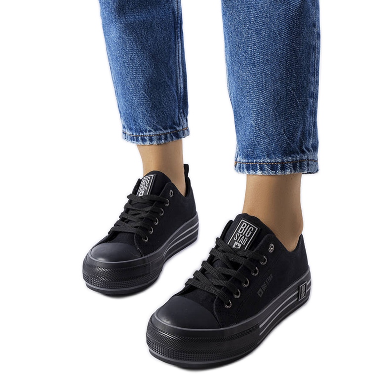 Zapatillas negras con plataforma de Big Star LL274184 negro