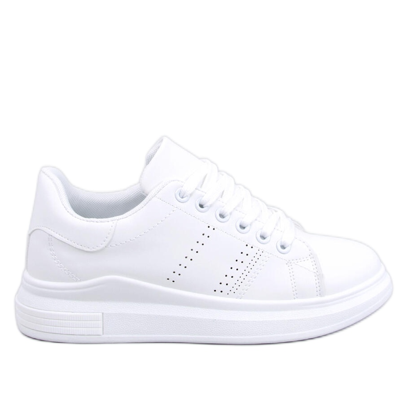 BM Maes zapatillas blancas con cuña blanco