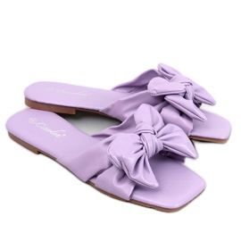 Chanclas con lazo morado Minnen violeta Chanclas con lazo morado Minnen violeta