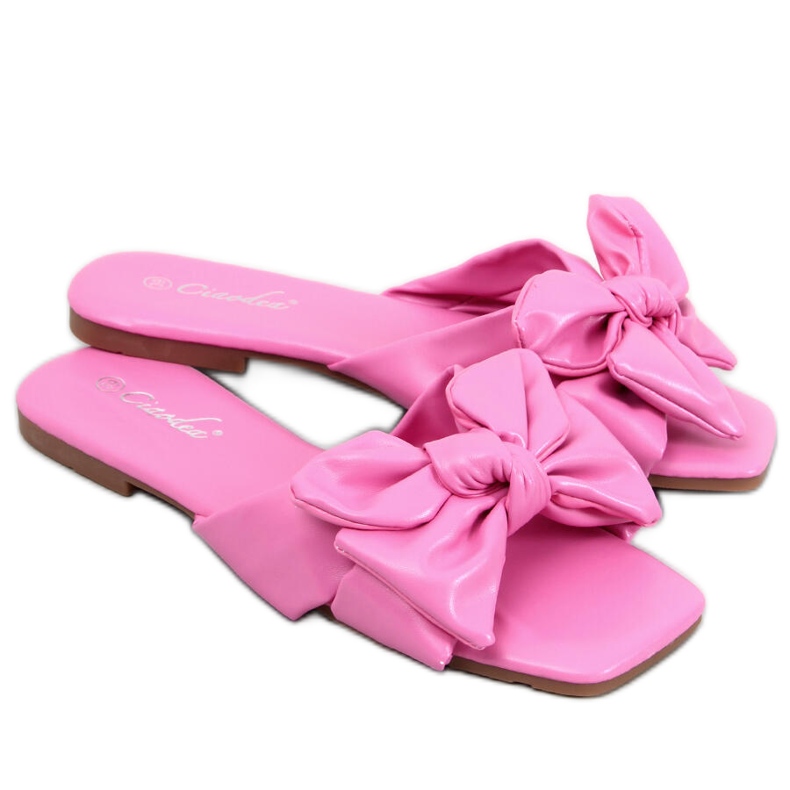 BM Pantuflas lazo rosa Minnen rosado
