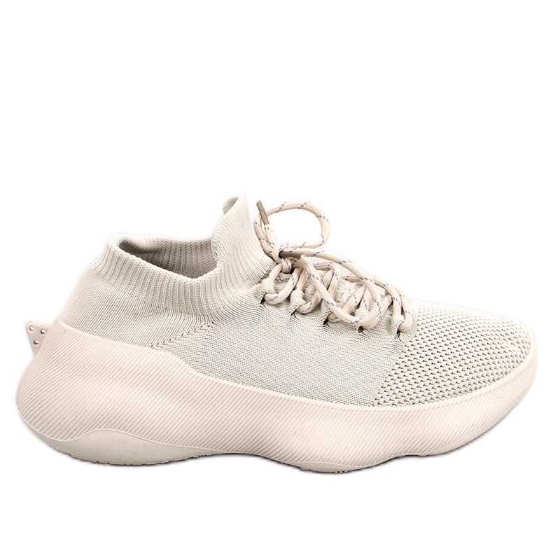 Callens Zapatillas estilo calcetín Beige