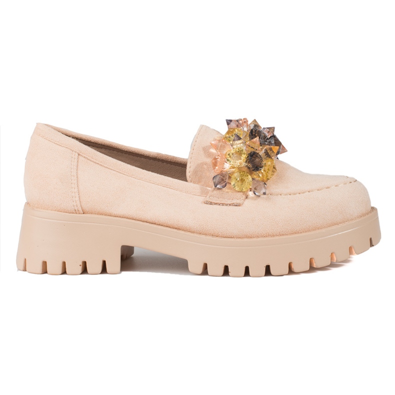 Mocasines mujer plataforma ante Shelovet beige Mocasines mujer plataforma ante Shelovet beige