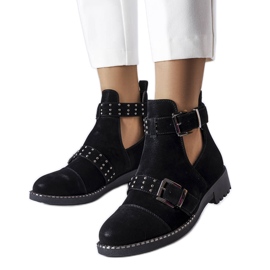 Botas negras con aberturas Gauthier negro Botas negras con aberturas Gauthier negro