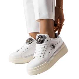 PA1 Deportivas blancas con cuña baja de Cuillerier blanco