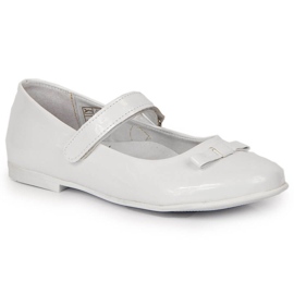 Bailarinas comunión niña con velcro blanco Kornecki 6493
