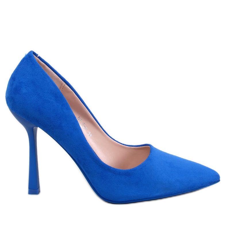 BM Zapatos de tacón de mujer en ante Camerin Azul BM Zapatos de tacón de mujer en ante Camerin Azul