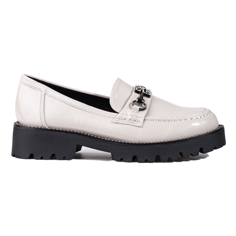 Elegantes mocasines grises con plataforma de Shelovet