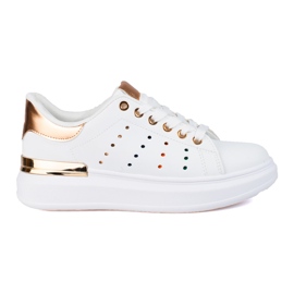 Deportivas Shelovet blancas con suela gruesa blanco
