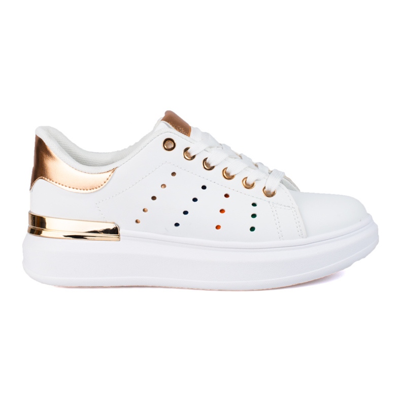 Deportivas Shelovet blancas con suela gruesa blanco