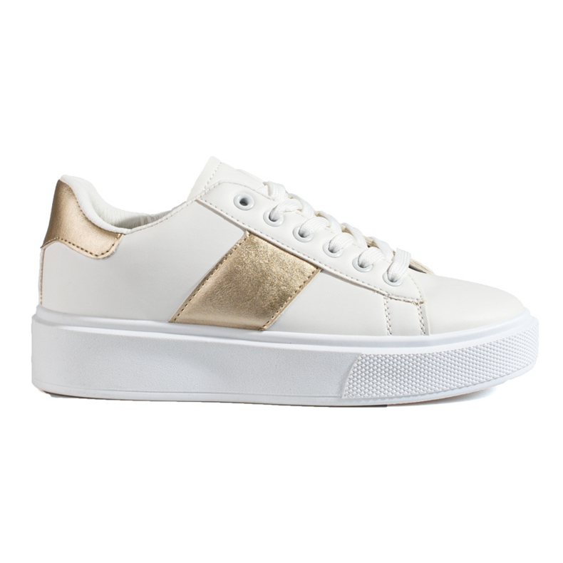 Zapatillas blancas de mujer en la plataforma Shelovet. blanco