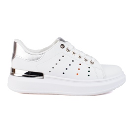 Deportivas Shelovet blancas con suela gruesa blanco