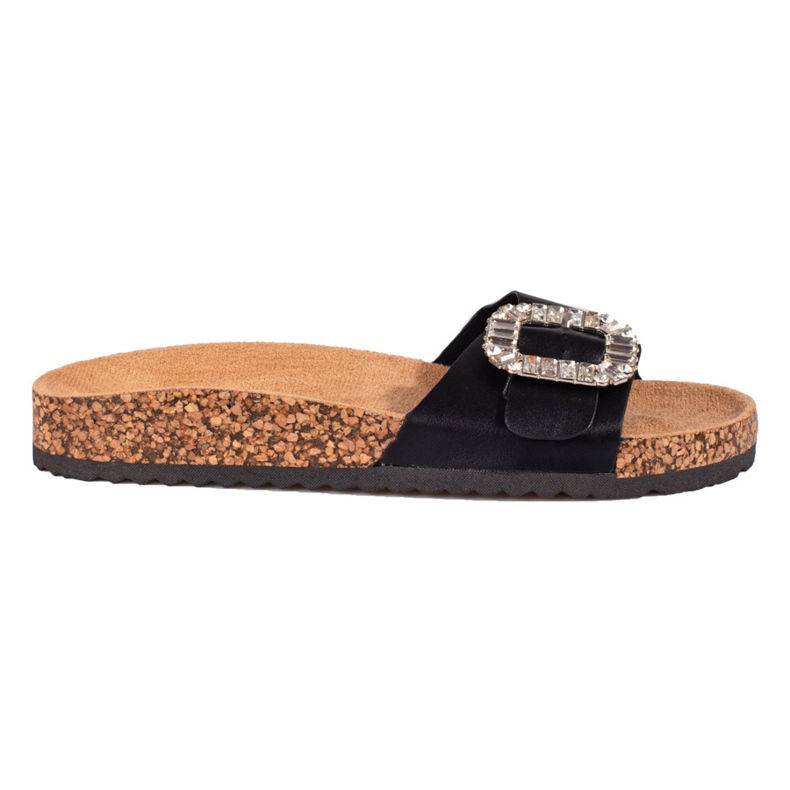 Cómodas zapatillas negras de mujer en la plataforma Shelovet negro