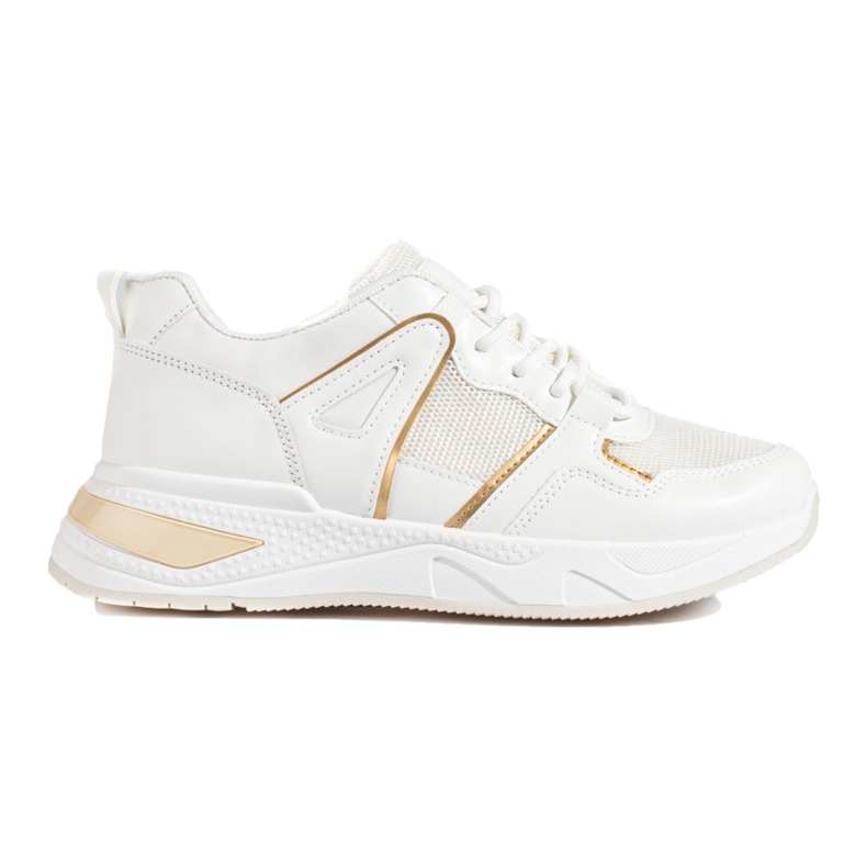 Zapatillas blancas de mujer con suela gruesa Shelovet. blanco