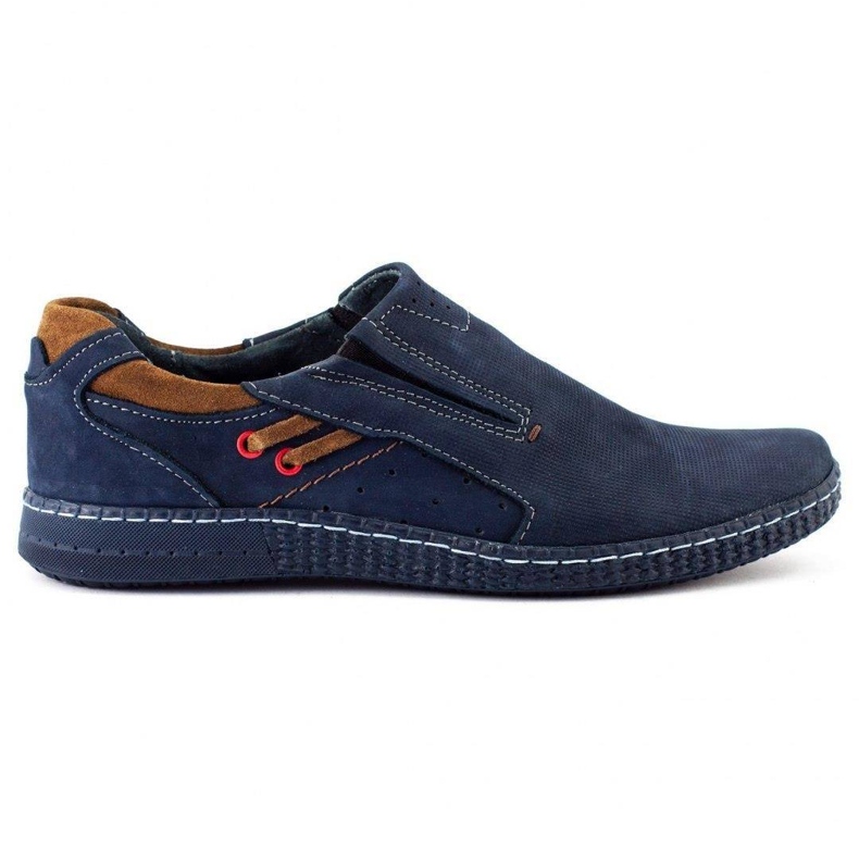 KOMODO Mocasines de hombre 862L azul marino