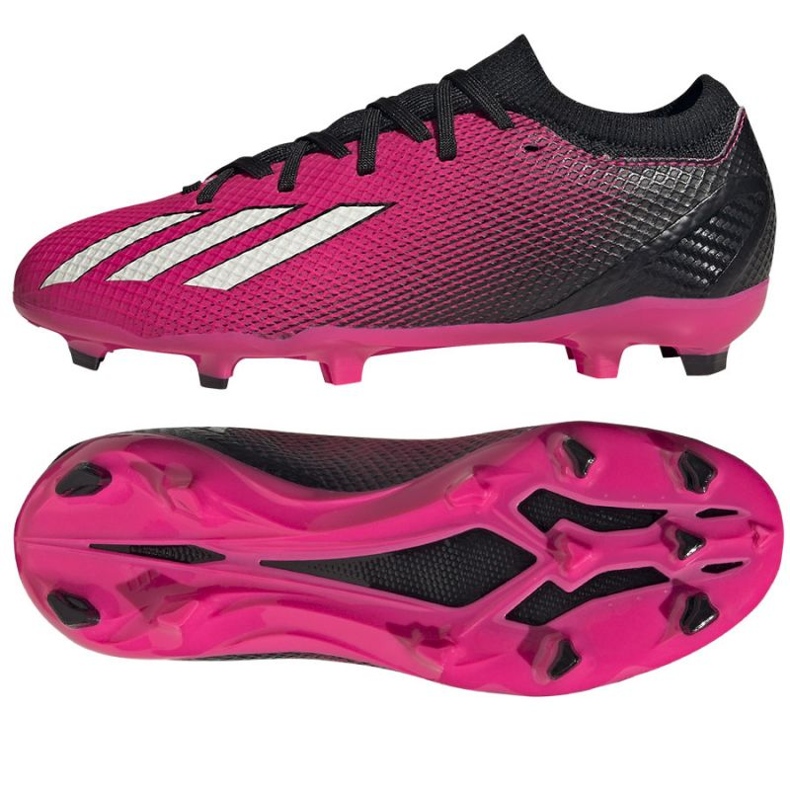 Adidas X Speedportal.3 Fg Jr GZ5071 zapatos de fútbol rosado rosas y morados