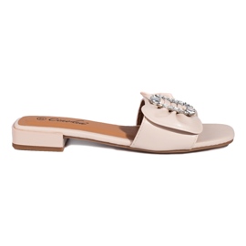 Sandalias de mujer beige con lazo de Shelovet