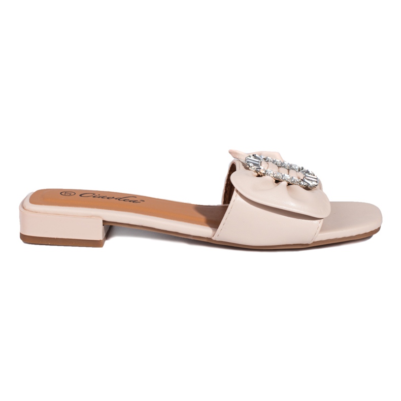 Sandalias de mujer beige con lazo de Shelovet