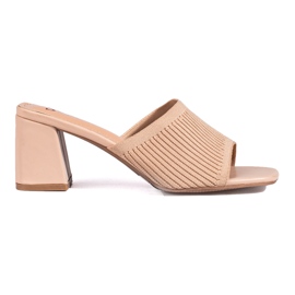 Pantuflas mujer textil Shelovet beige