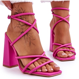 Sandalias de tacón alto Josette rosa de moda rosado