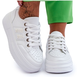 Zapatillas De Deporte Con Plataforma De Mujer De Moda Blanco Claribel