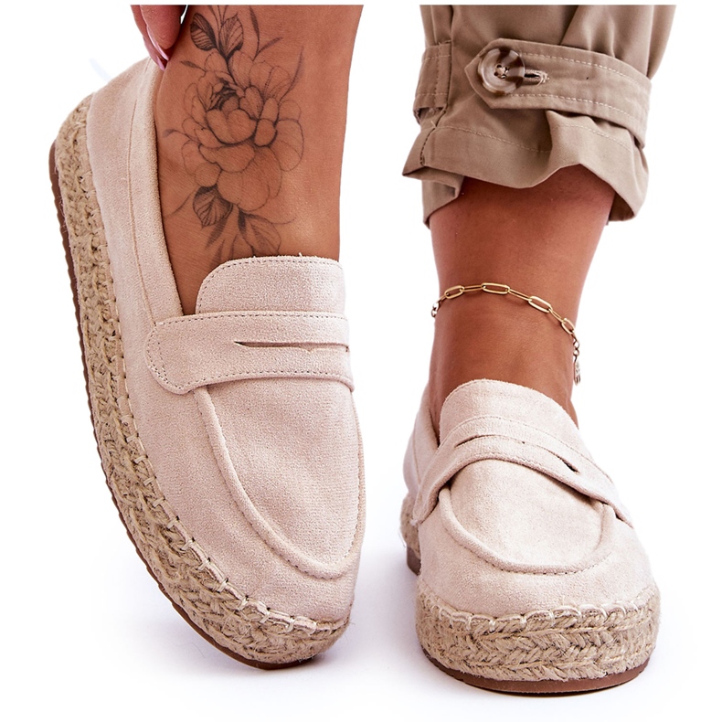 FI1 Alpargatas Mujer Ante Beige Claro Keyla