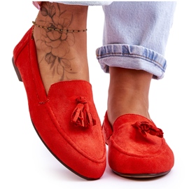 Mocasín Clásico Ante Borlas Naranja Oscuro Averil Mocasín Clásico Ante Borlas Naranja Oscuro Averil