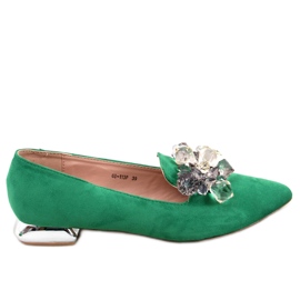 PA1 Mocasines Lords con piedras Verde Falconi