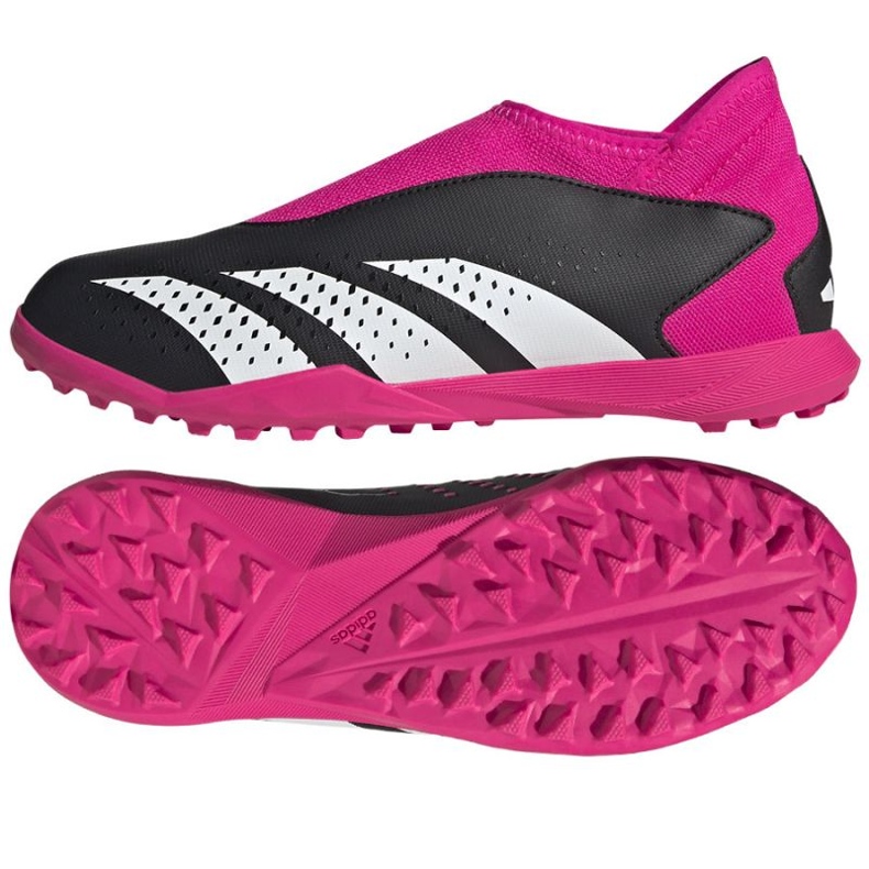 Adidas Predator Accuracy.3 Ll Tf Jr GW7092 zapatos de fútbol rosado negro