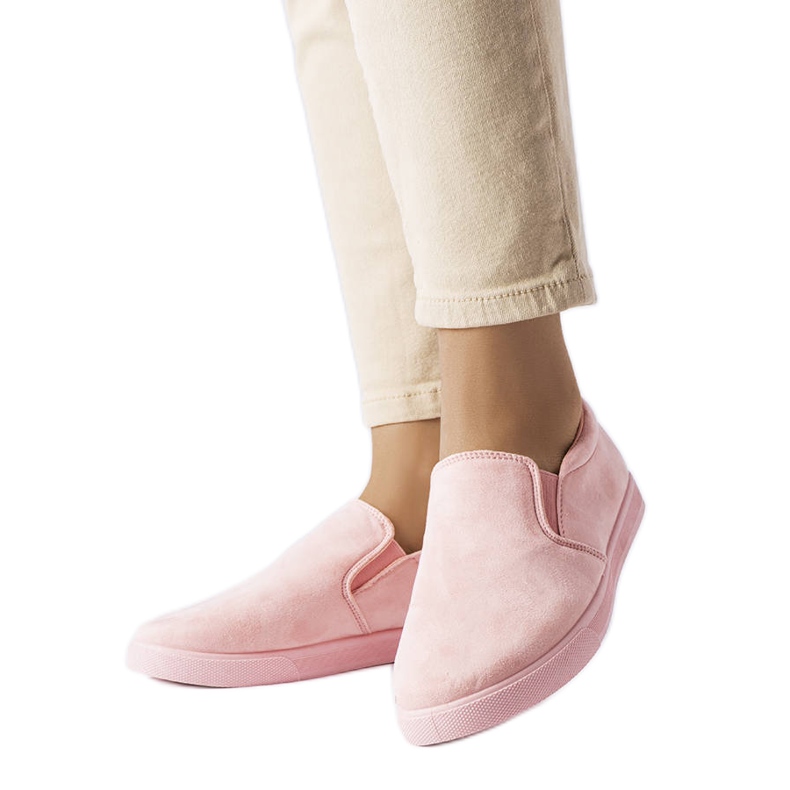 Deportivas en antelina rosa de Leroy rosado Deportivas en antelina rosa de Leroy rosado