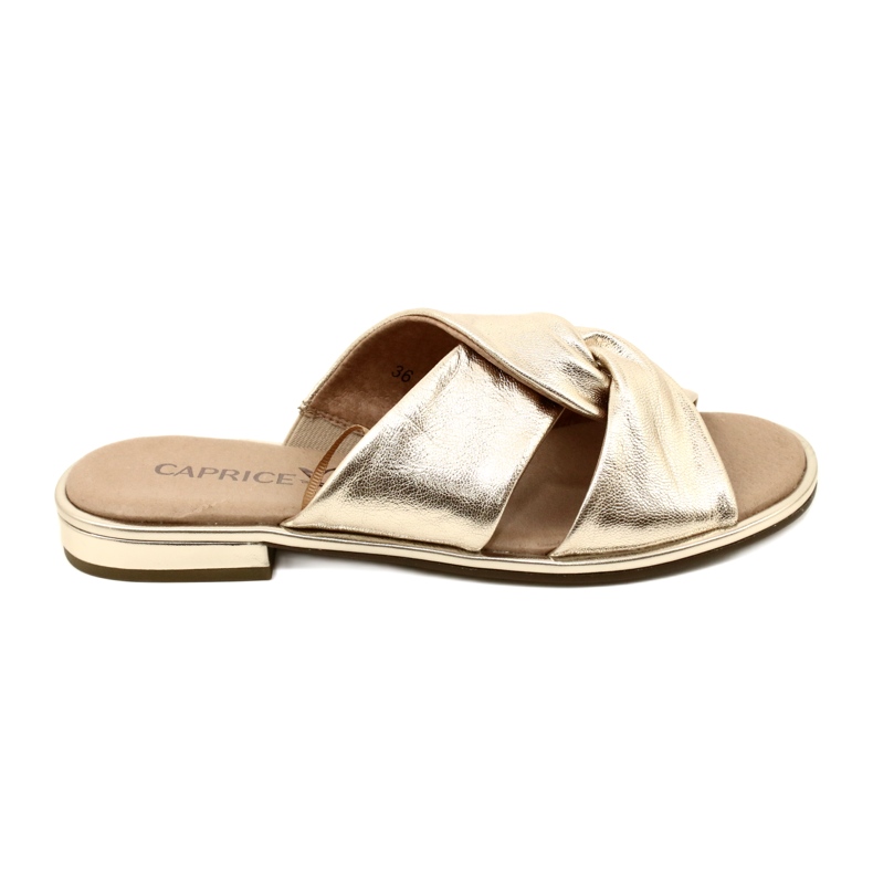 Pantuflas Caprice Mujer Cómodas Platino Metalik 9-27100-20 959 dorado