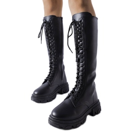 Botas negras con aislamiento y ribetes de Lomme negro