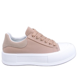 PA1 zapatillas Takao Kaki con suela gruesa beige