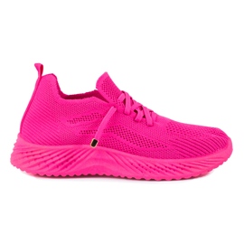 Deportivas mujer textil Shelovet fucsia rosado