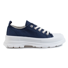Deportivas de mujer Shelovet jeans plataforma azul