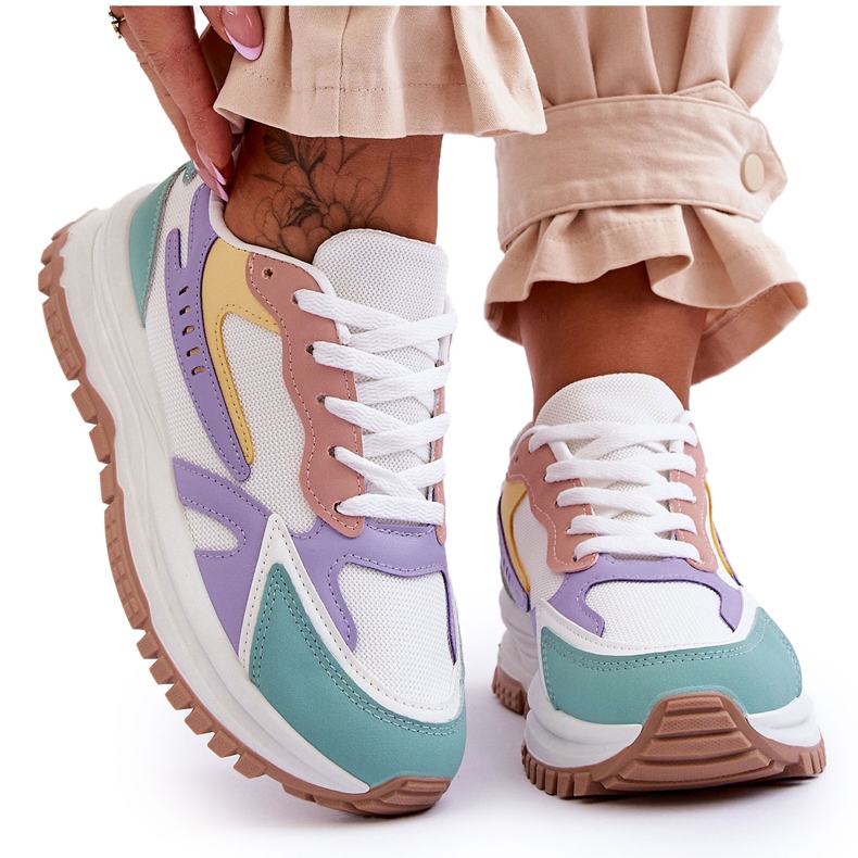 FI1 Zapatos Deportivos Con Plataforma De Moda Para Mujer Georgette Multicolor