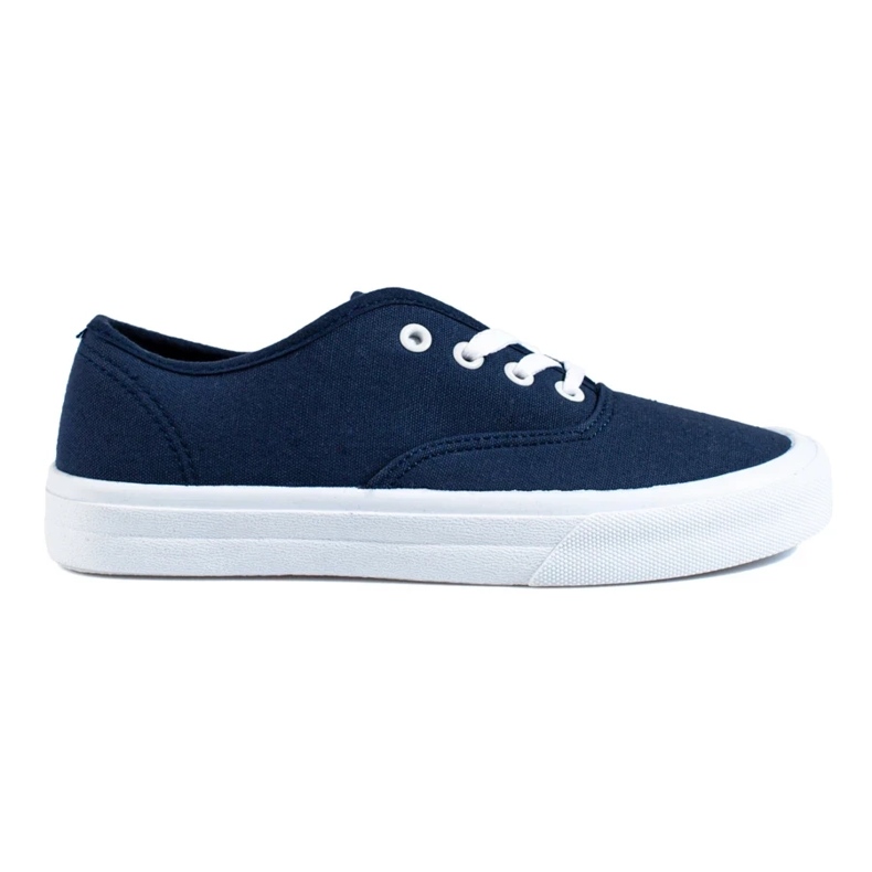 Zapatillas clásicas con cordones para mujer Shelovet azul marino